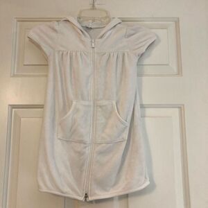 Old Navy Girls White Terrycloth Swimsuit Cover Up Size 5T
